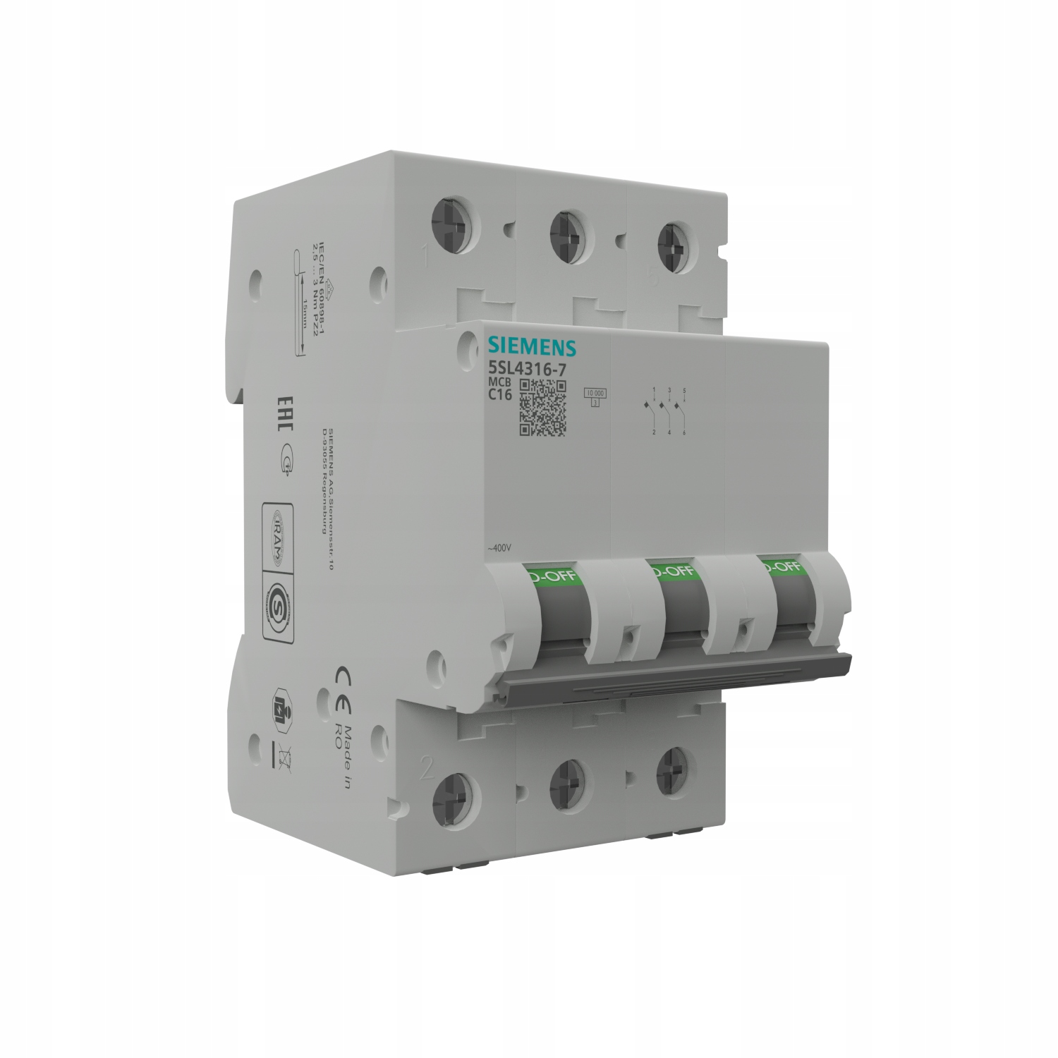 Nadproudový spínač 3P C 16A 10kA Ac Siemens 0538