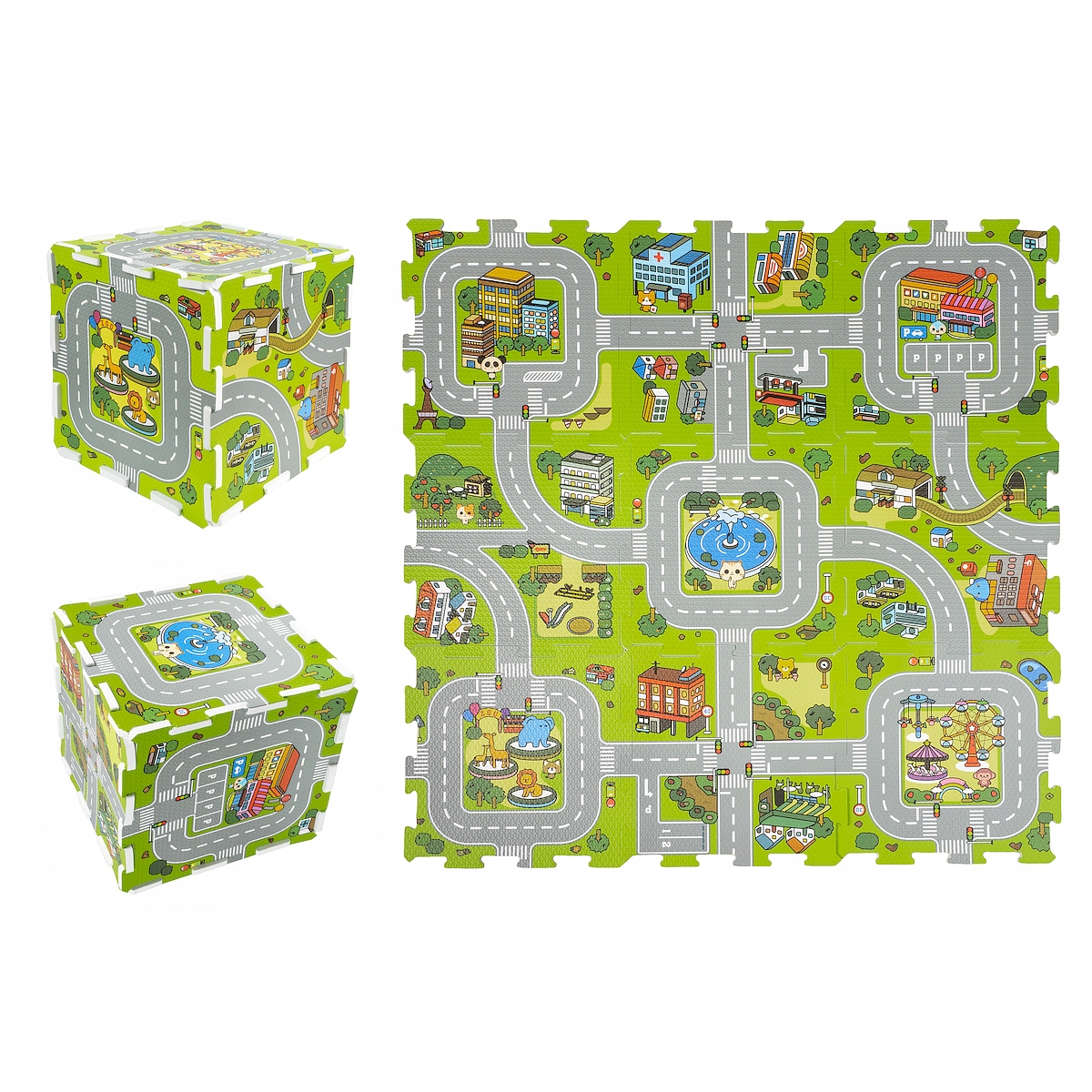 

Mata piankowa z ulicami puzzle piankowe duże