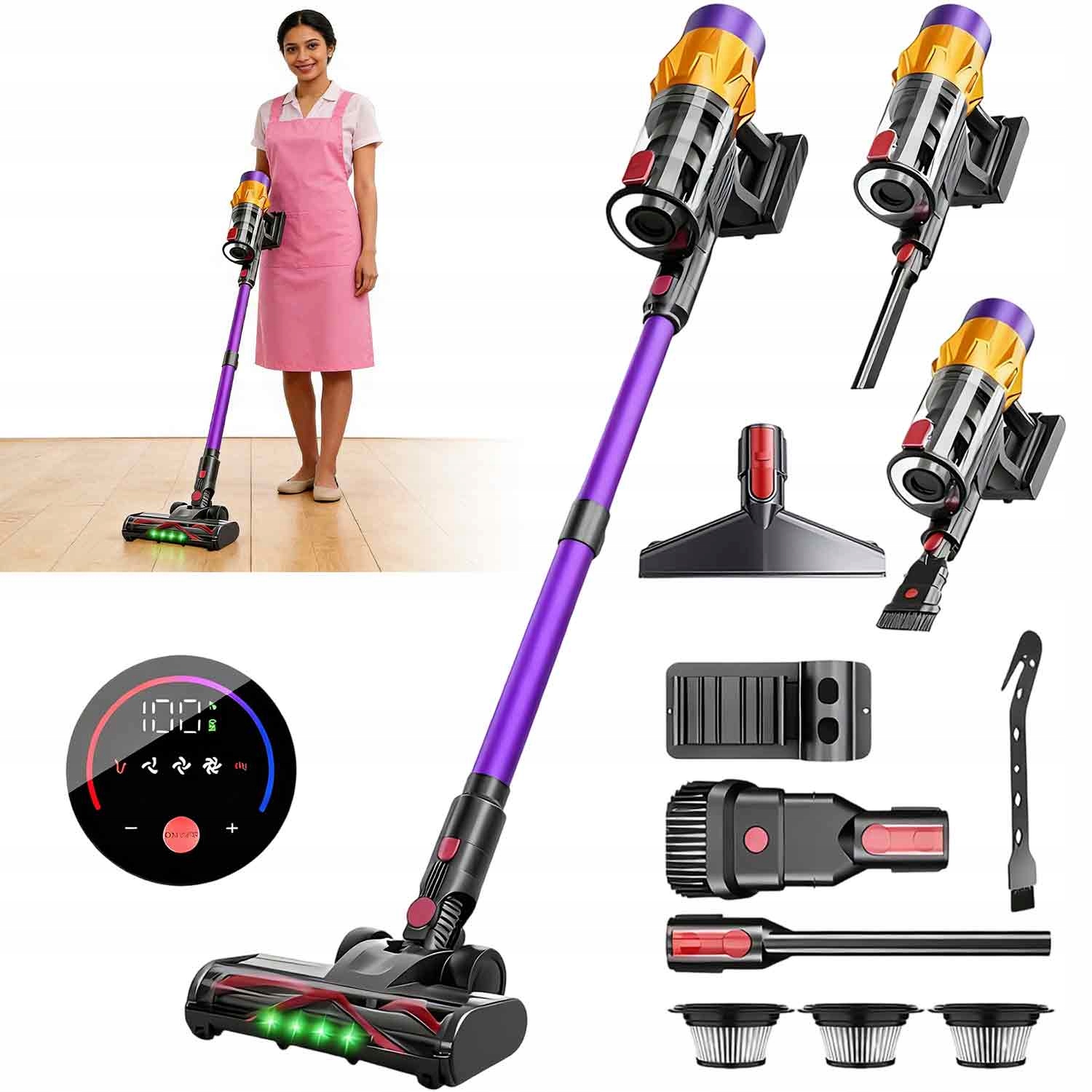 Vysavač Bezdrátový 1.2 l Kapacita 35 KPa Výkon 40 min