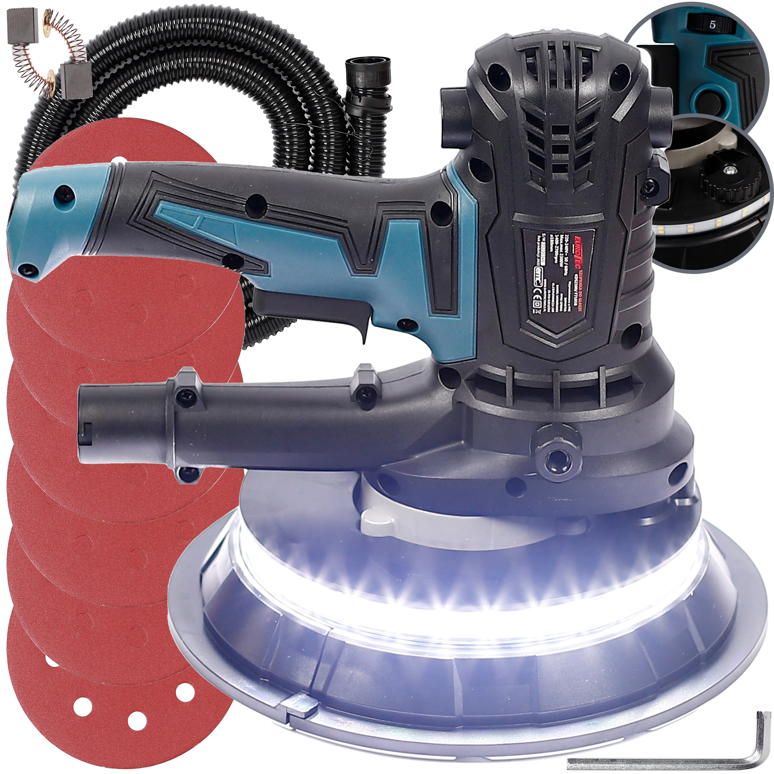 

Szlifierka do Gipsu Gładzi Tynków Tynku Papier Led