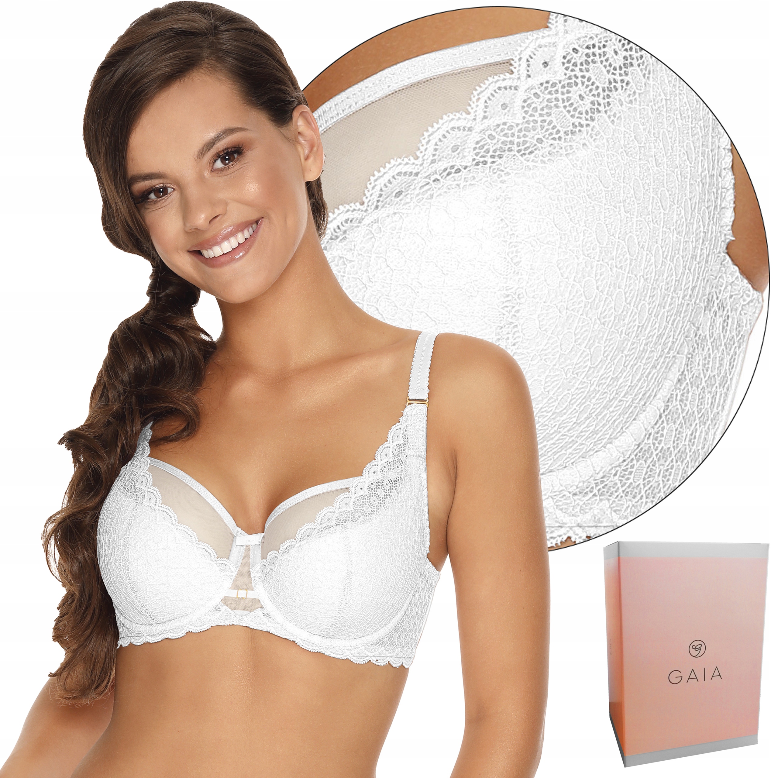 

Biustonosz semisoft Gaia 876 Carrie, Biały, 90C