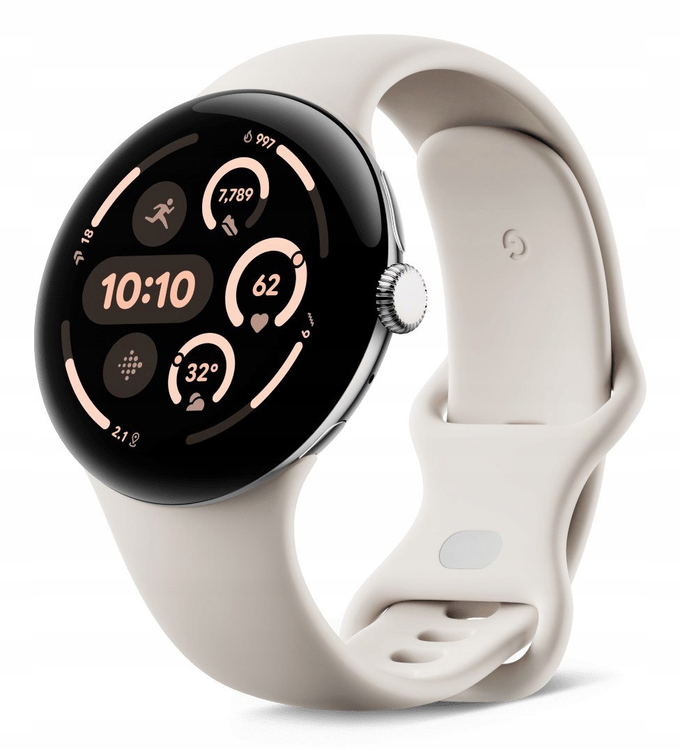 Chytré Hodinky Google Pixel Watch 3 stříbrné 45 mm Lte