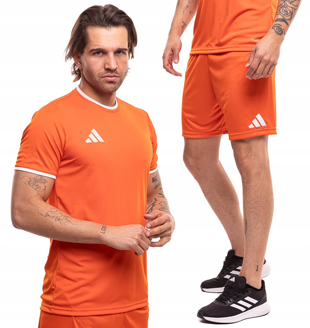 Oranžový fotbalový teplákovka adidas Entrada 26 Set Tričko Kraťasy XL