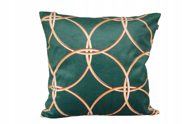 

Poszewka velvet velluto Złote Ringi c.zieleń 40x40