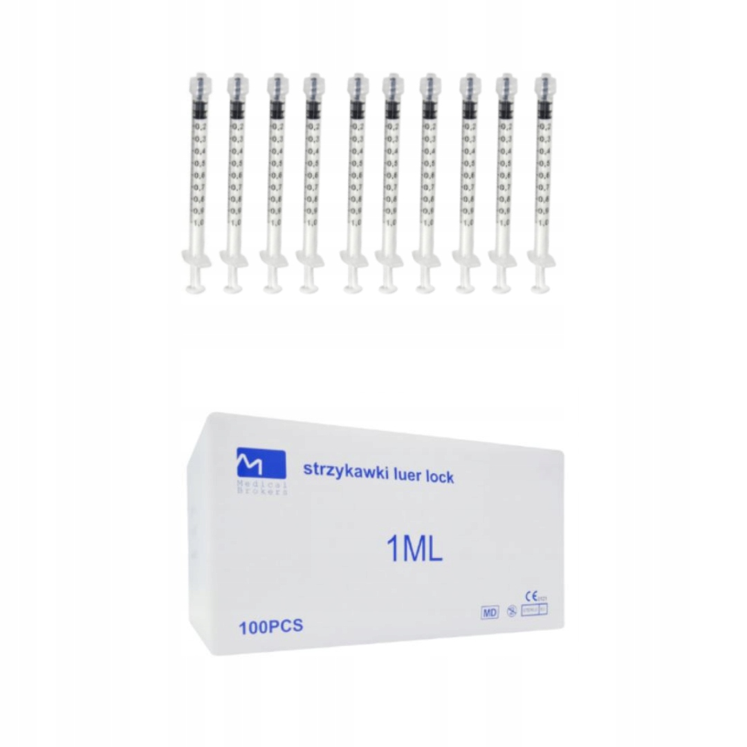 

Strzykawki 3 częściowa luer lock 1ml 10 sztuk