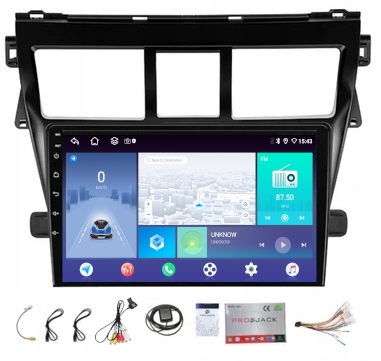 Rádio Navigácia Carplay Android Toyota Yaris 2005-2012 4GB 64GB Sim