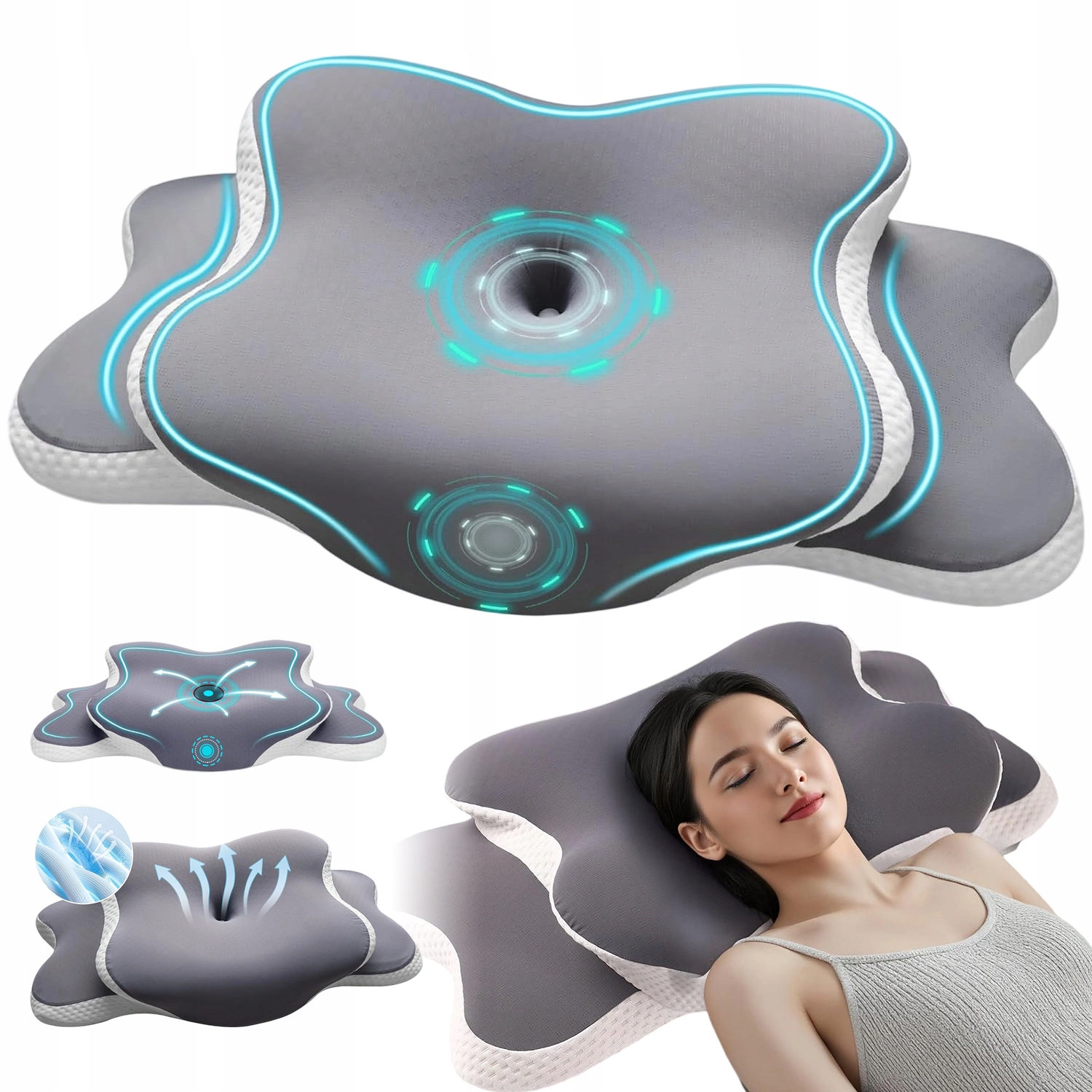 Poduszka Z Pianki Memory Ergonomiczna Poduszka Dwa Wysokości Komfort