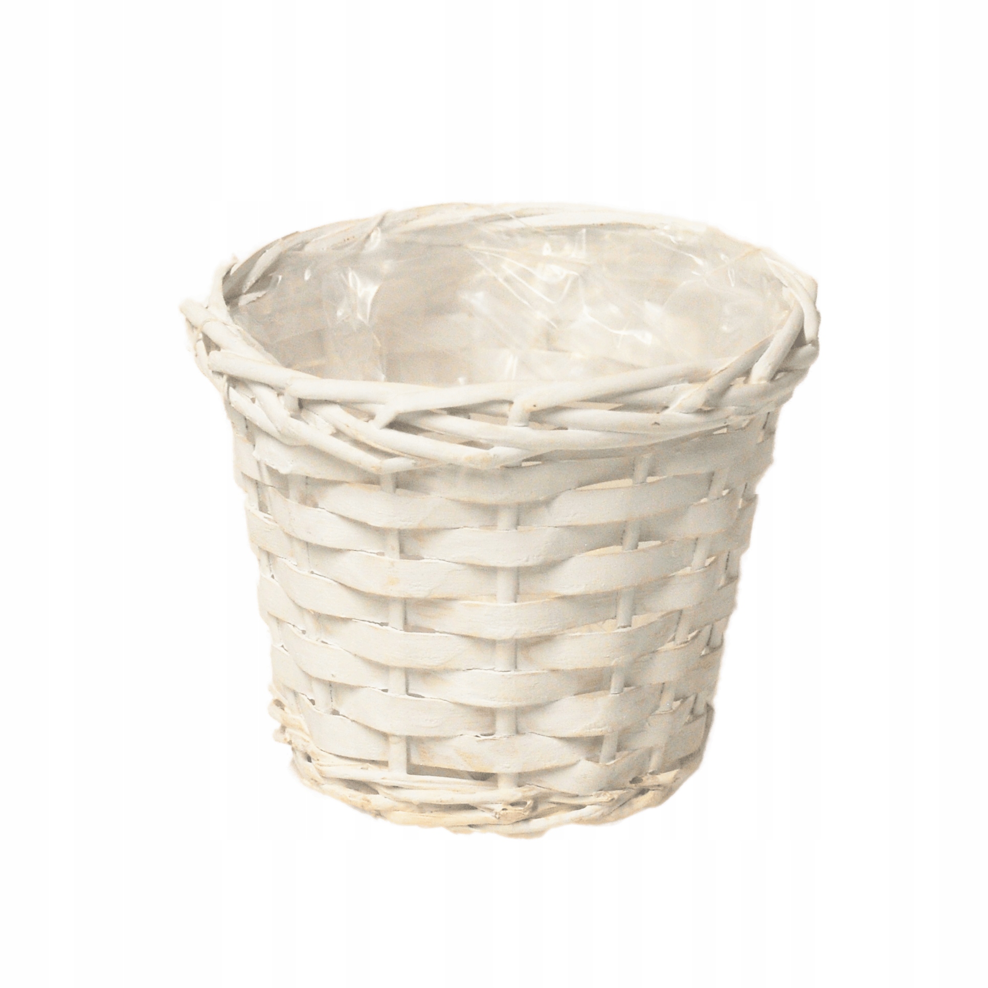 KOSZ KOSZYK OSŁONKA DONICZKA Z WIKLINY BIAŁA DO KWIATÓW OZODBA