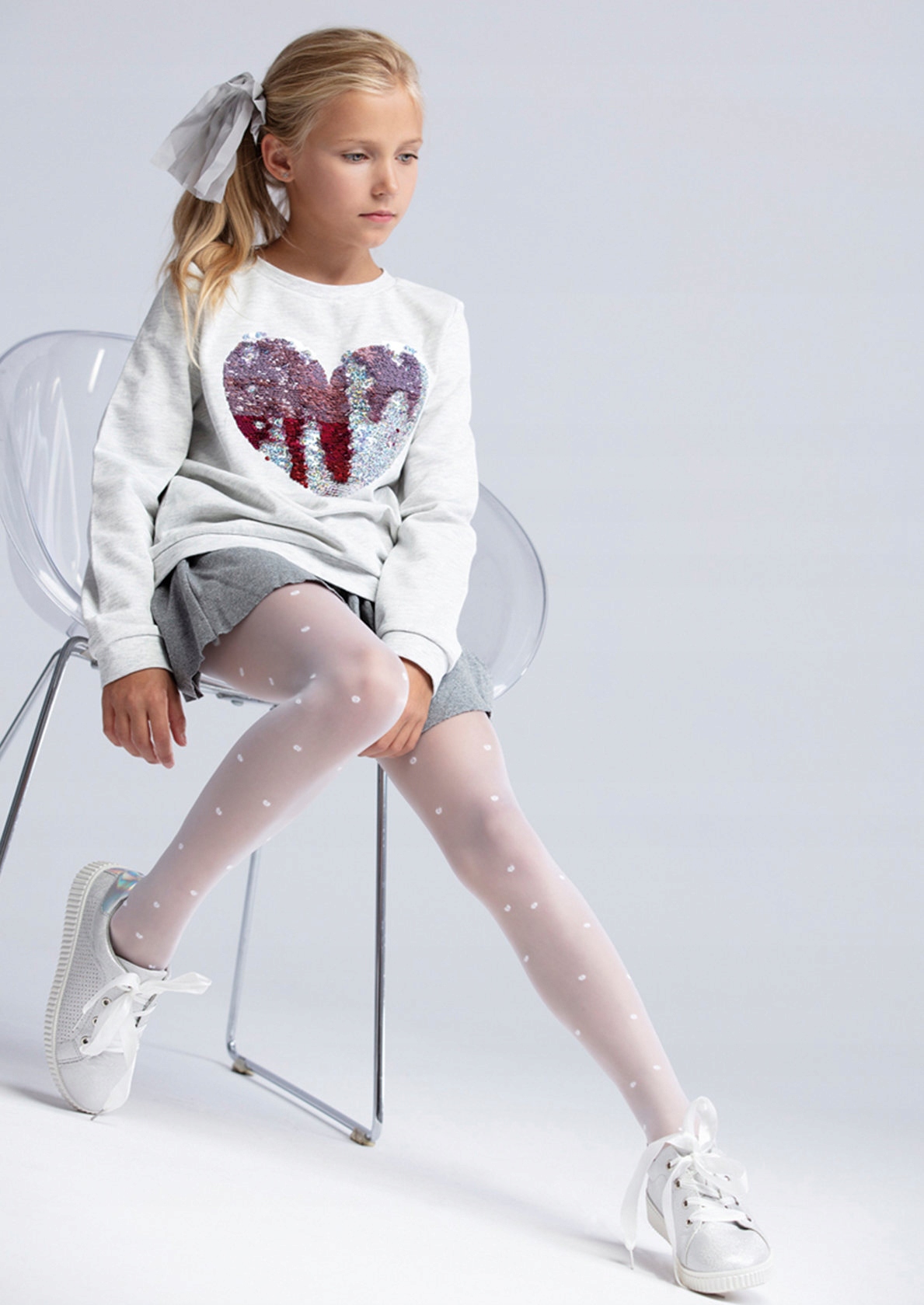 Rajstopy dziecięce lycra wzorzyste 20 DEN 140/146