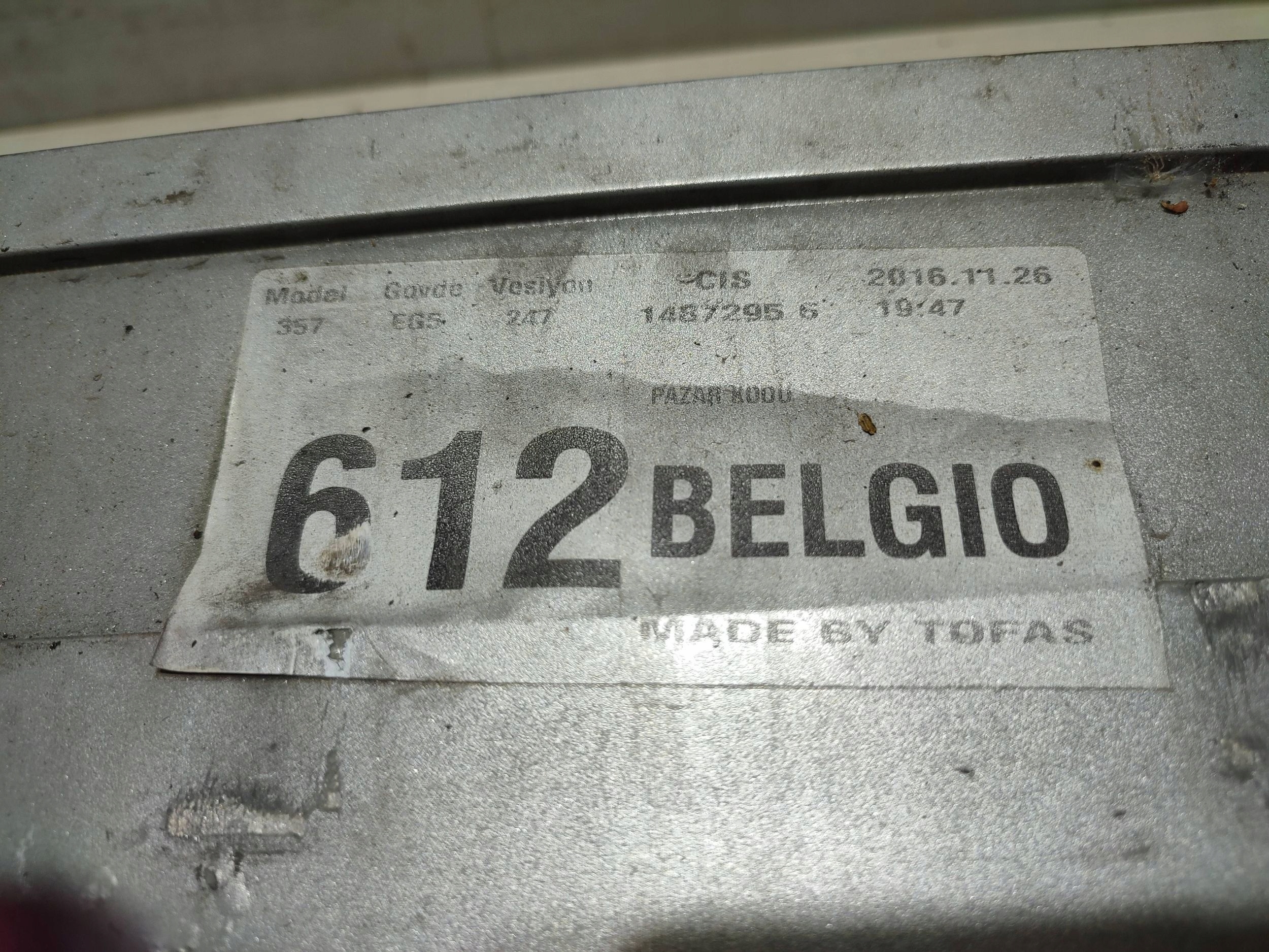 Fiat Tipo 2018 front bumper support of the front