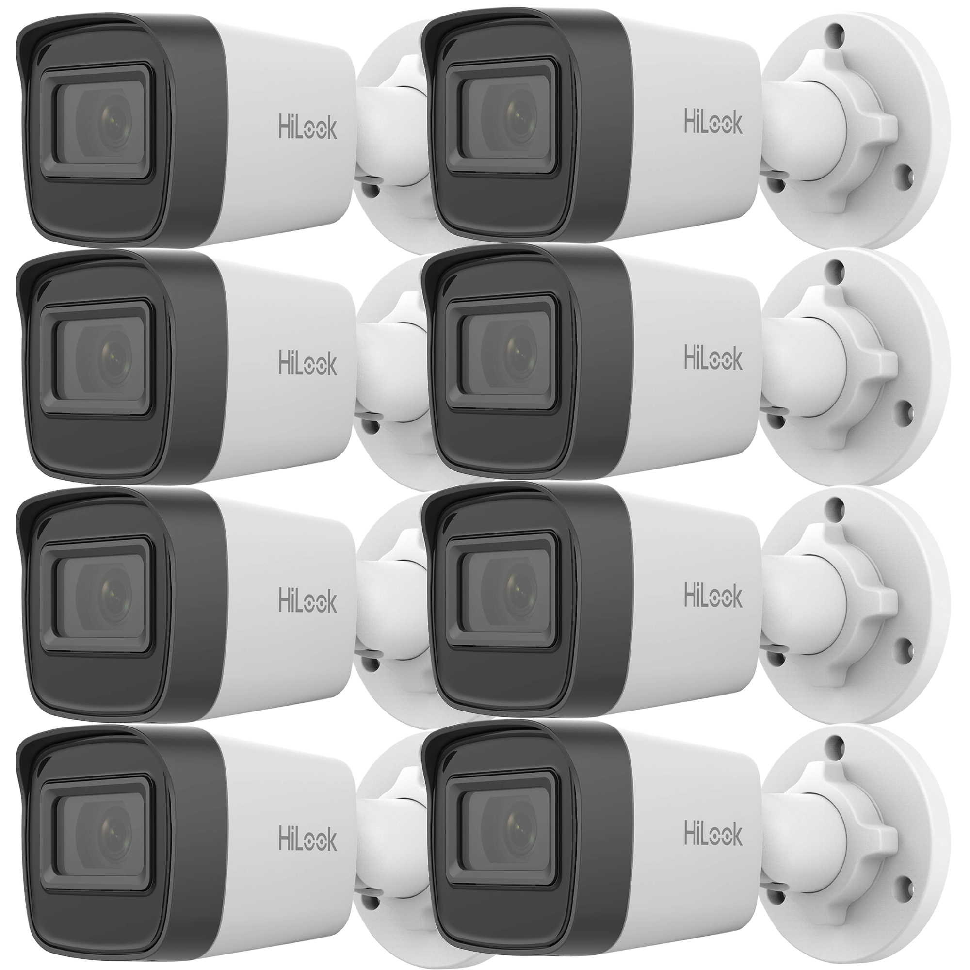 Sada tubusových Ip kamier 8x IPCAM-B4-P 2K+ 4mpx HiLook od Hikvision