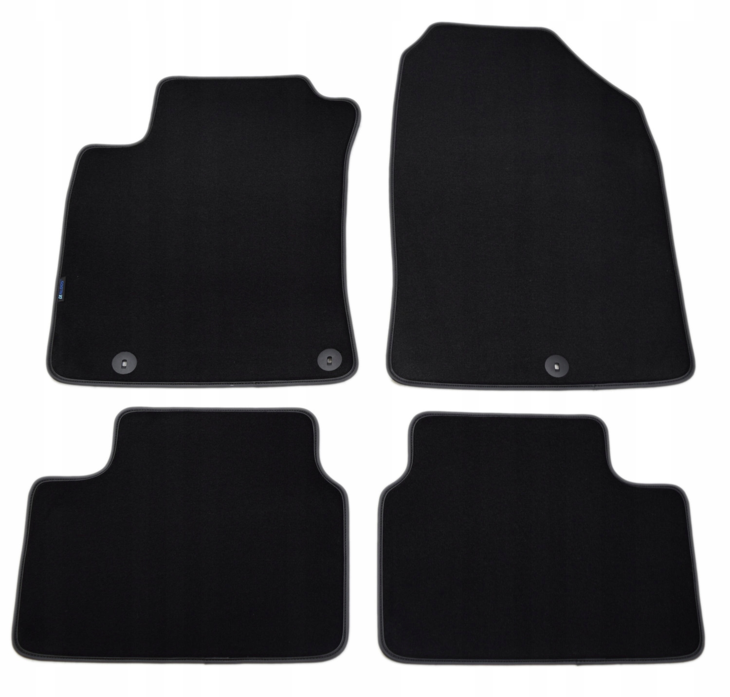 Černé velurové koberce Diamond, Lamówka Hyundai i30 HB/cw od roku 2017