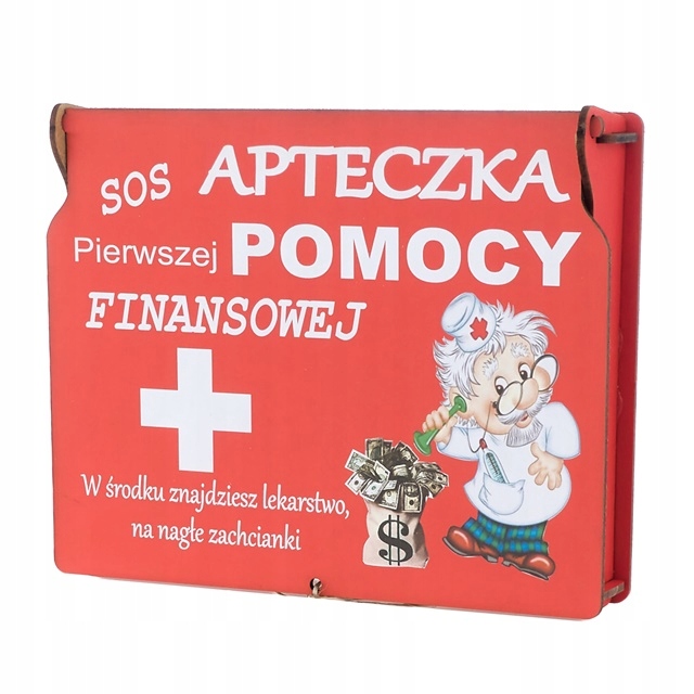 

Pudełko Apteczka Zastrzyk Gotówki Urodziny