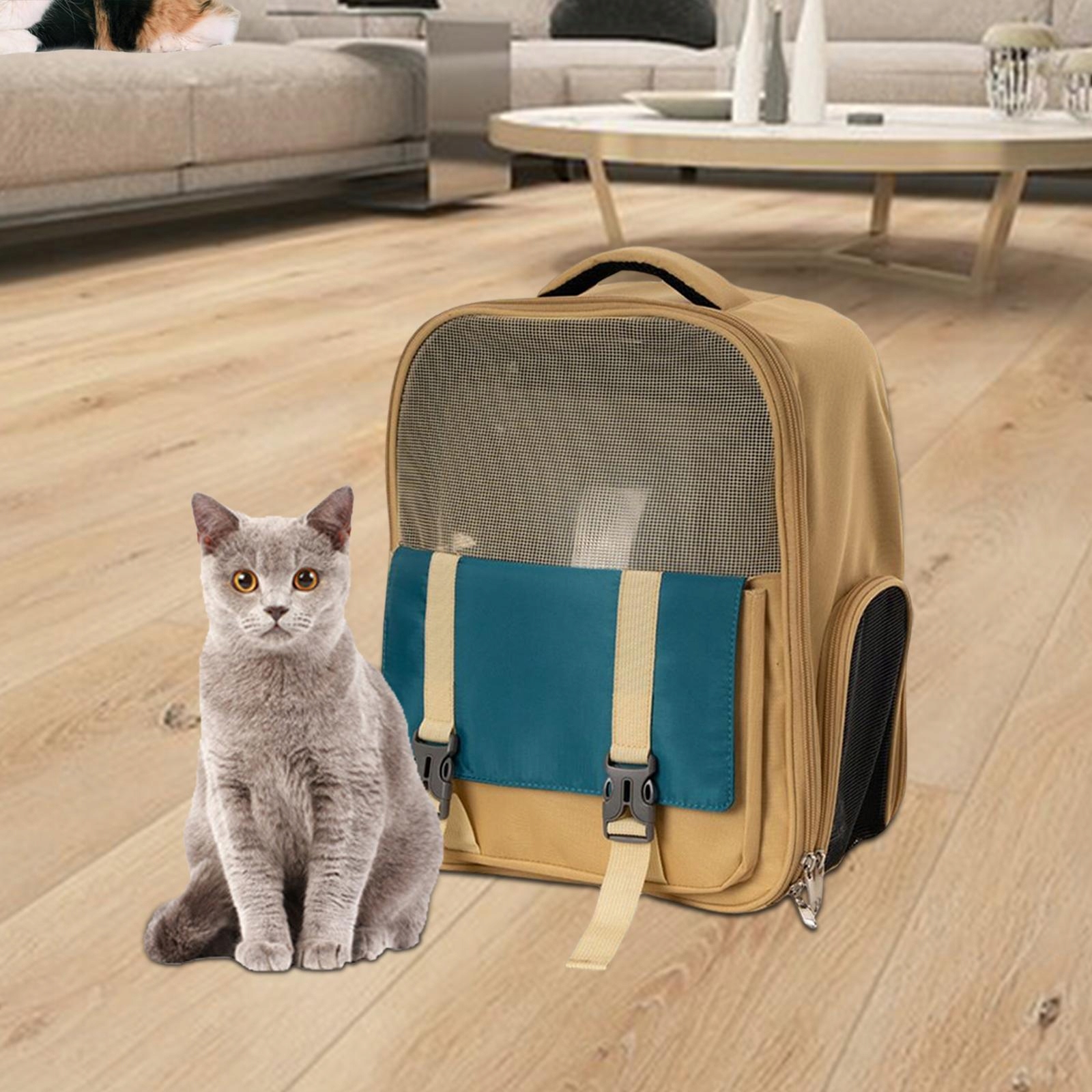 Портативный рюкзак для кошек с сеткой материал изготовления другой