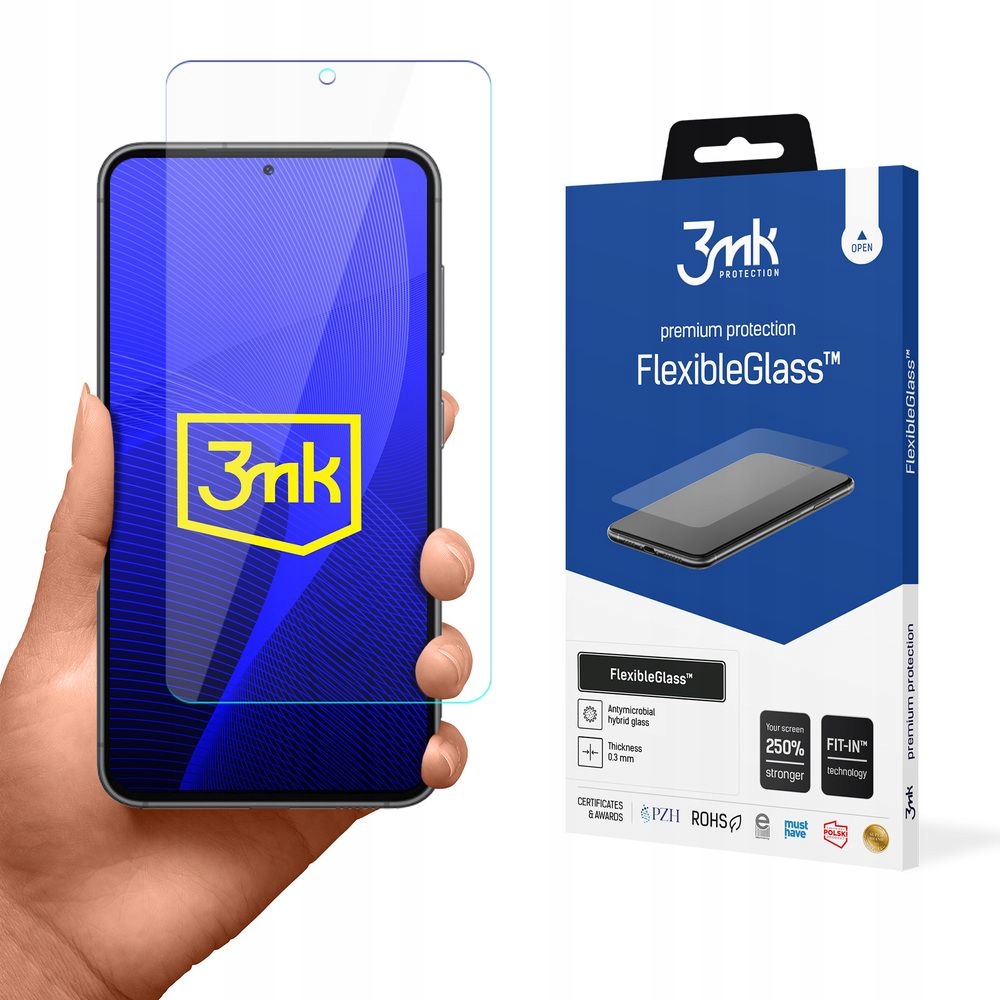 Szkło hybrydowe na ekran do Samsung Galaxy S23+ 3mk FlexibleGlass