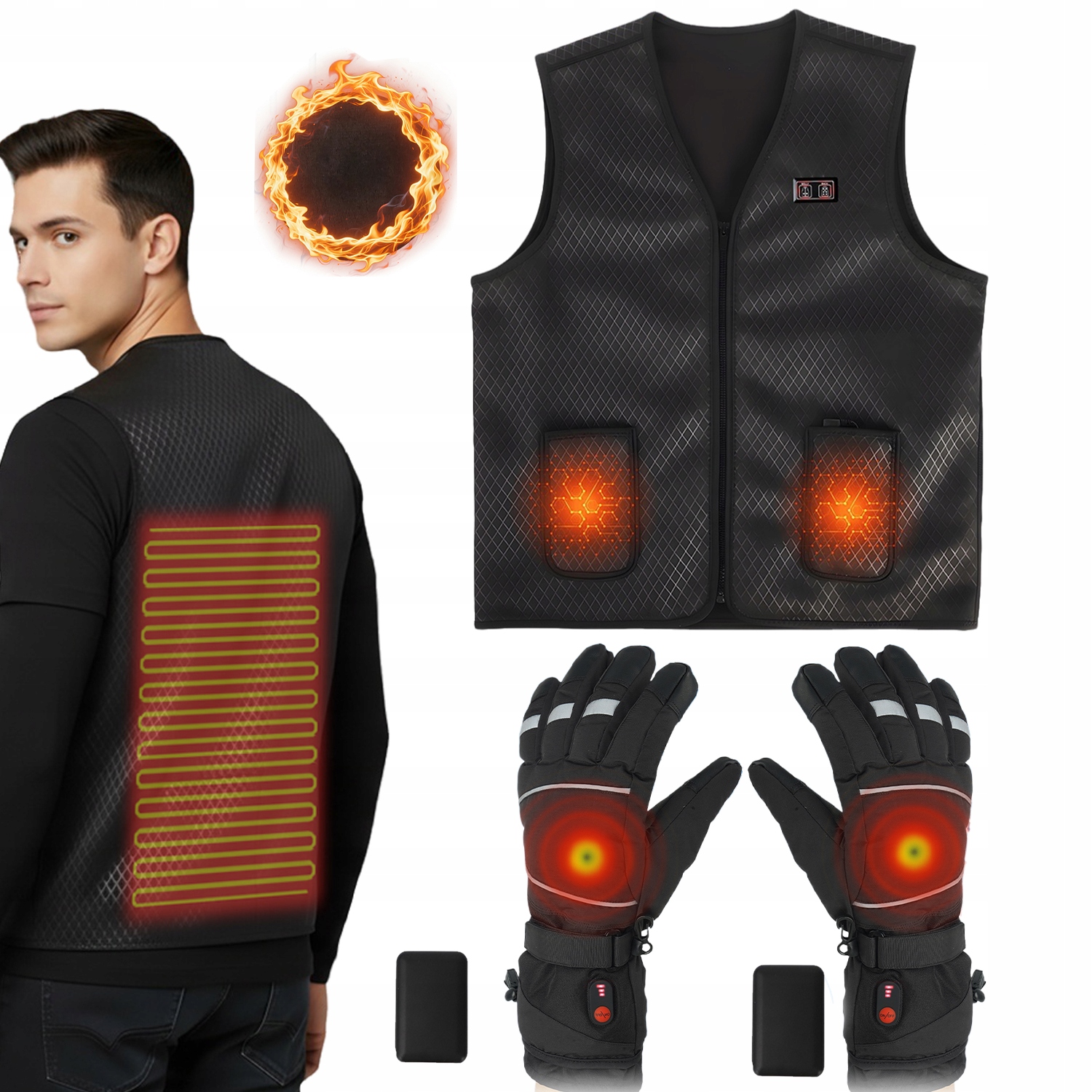Tepelný Komplet Vesta 21 Zón A Rukavice 3 Úrovně Na Mráz Komfort