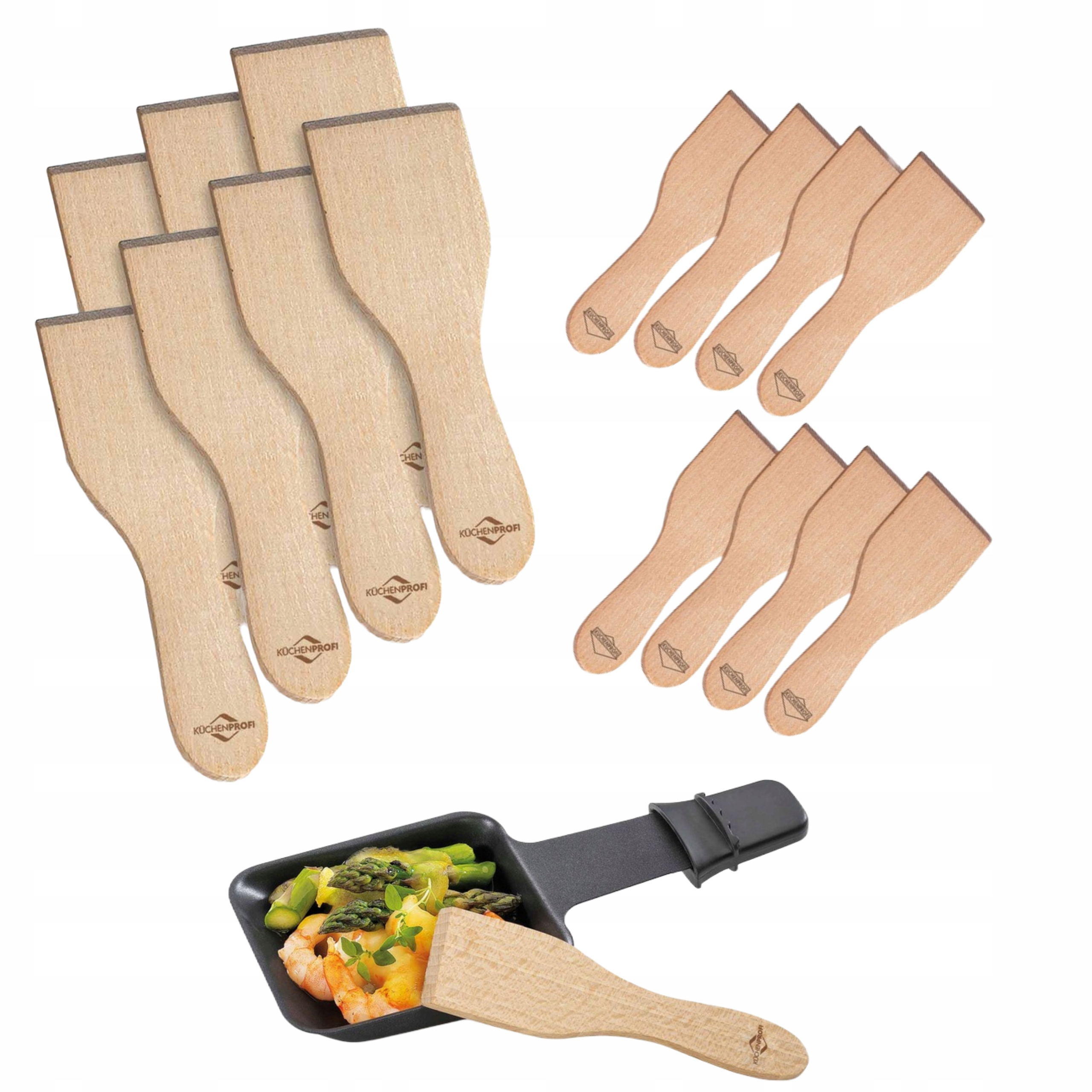 

Łopatka do raclette drewniana 8 sztuk Kuchenprofi
