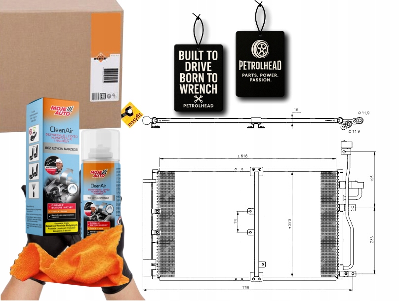 Kondenzátor Klimatizace Opel Antara 2,0D 06- (z Osu #Petrolhead Pro+ Kit9