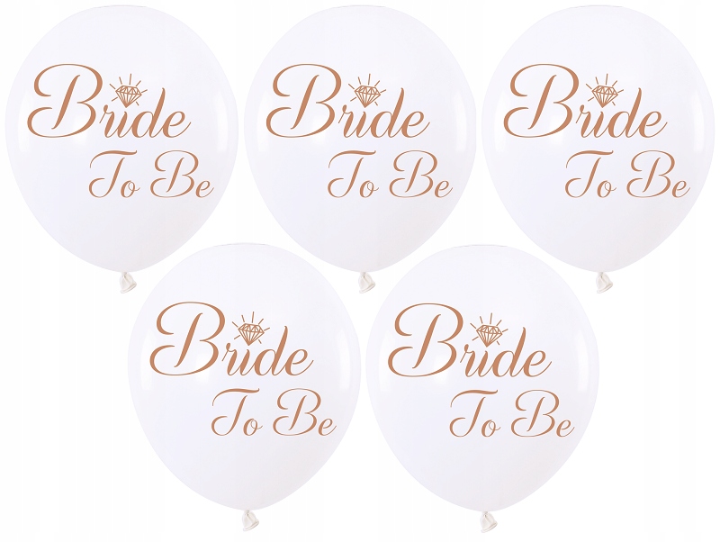 

Balony Wieczór Panieński Białe Bride To Be 5 Sztuk
