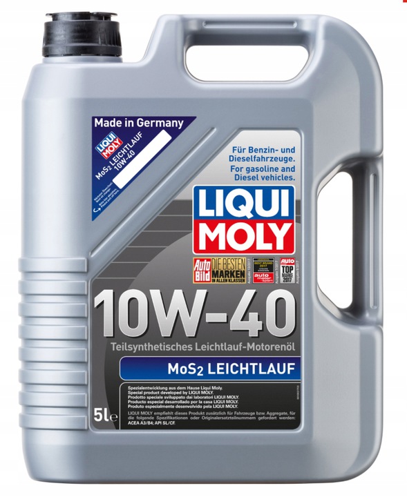Motorový Olej 10W40 Liqui Moly MOS2 Leichtlauf 10W40 5L 2184