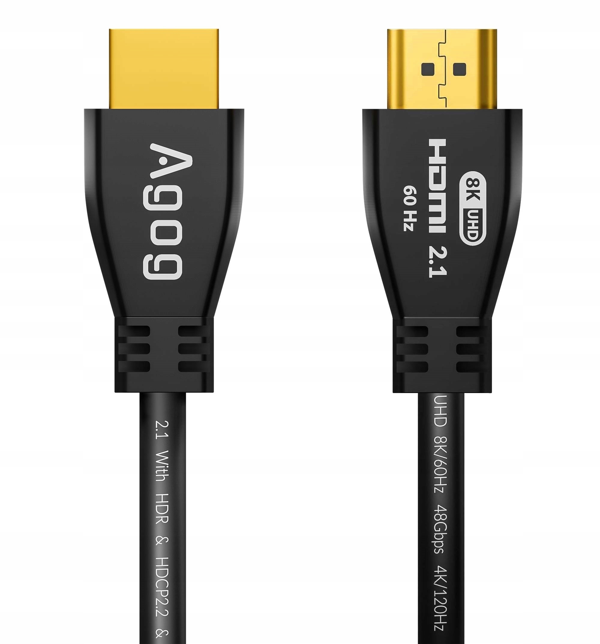 

Kabel Hdmi 2.1 Miedź 8K 60HZ 4K 120Hz 48Gbps 2m
