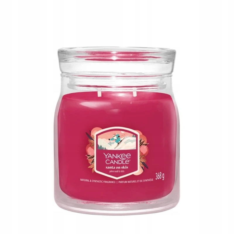 Yankee Candle Signature střední svíčka Santa On Skis