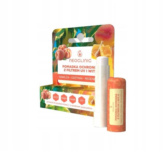 

Pomadka Ochronna z filtrem Uv wit E brzoskwinia 5g