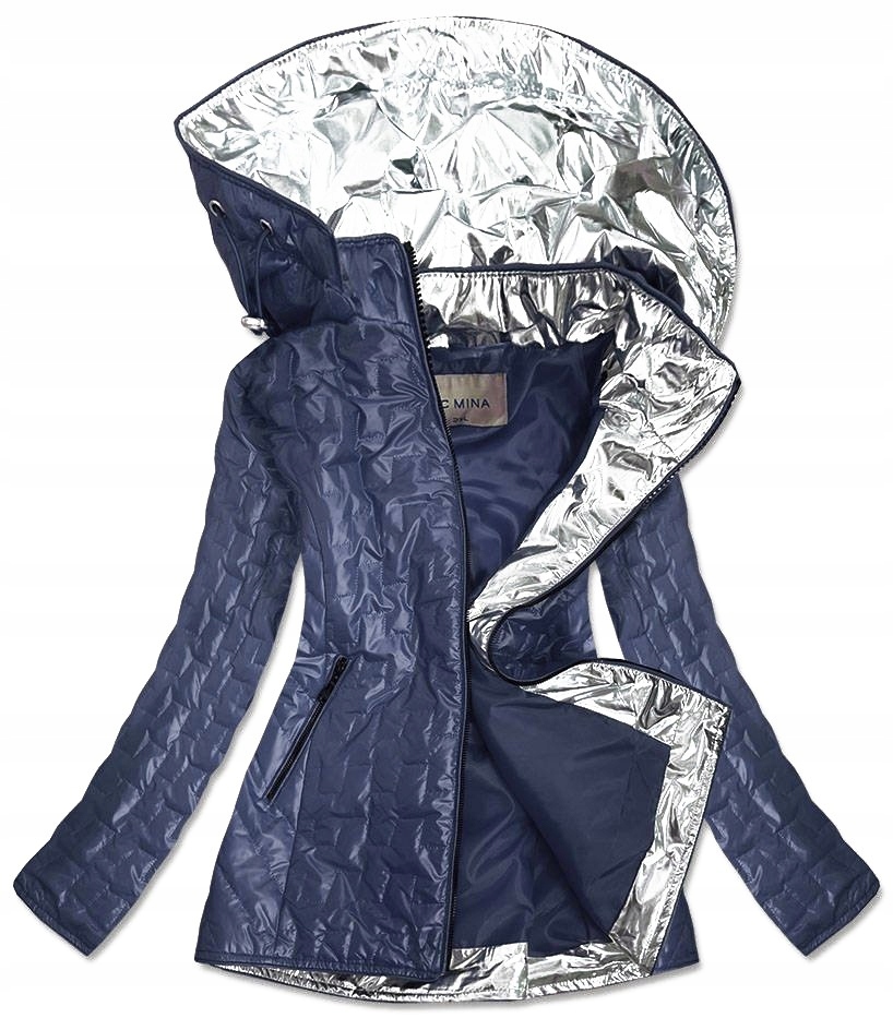 Bunda S Ozdobnou Kapuce MM50 Modrá 50