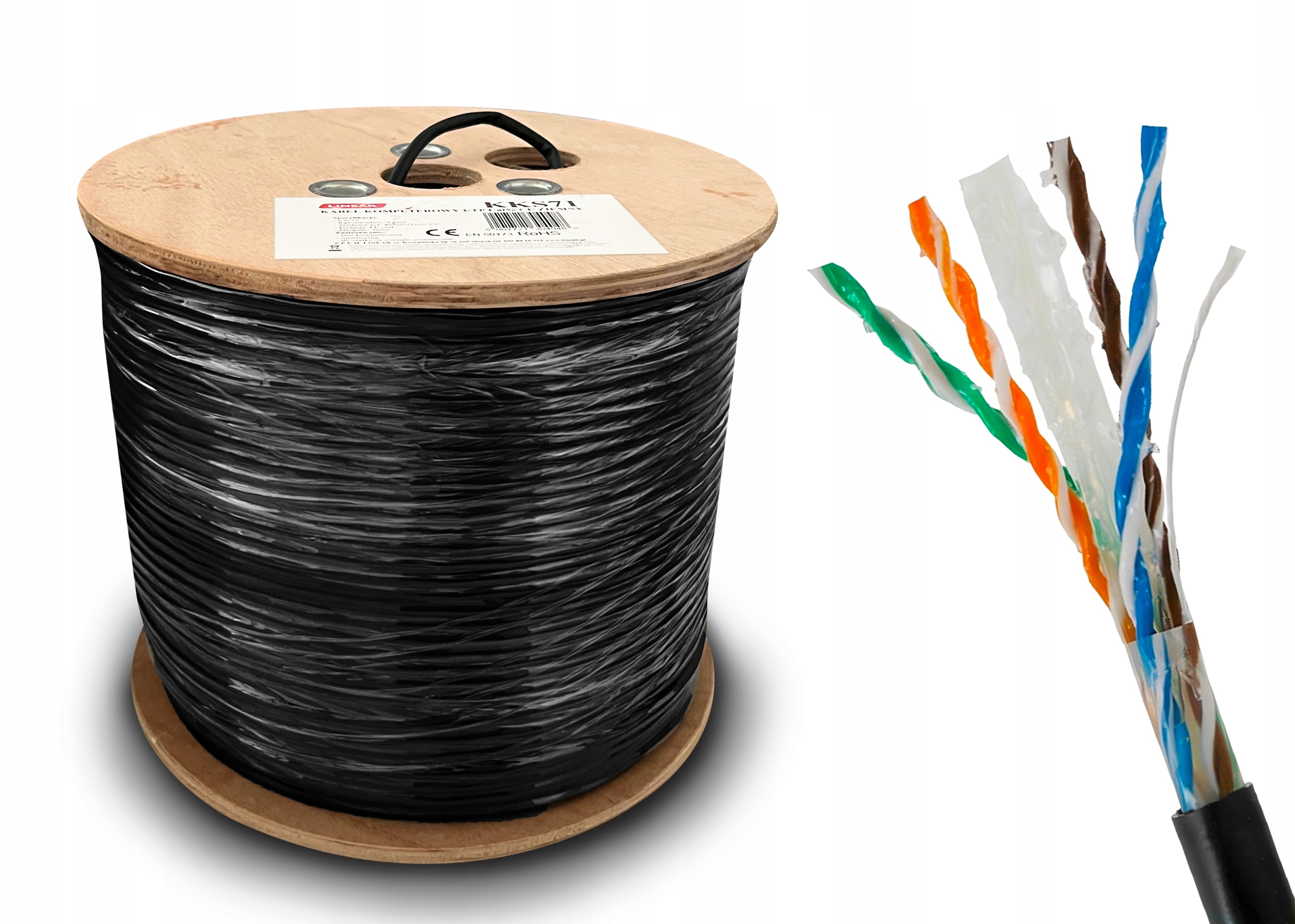 Skrętka Ziemna Żelowana U/utp CAT.5E Miedź Cu 305M