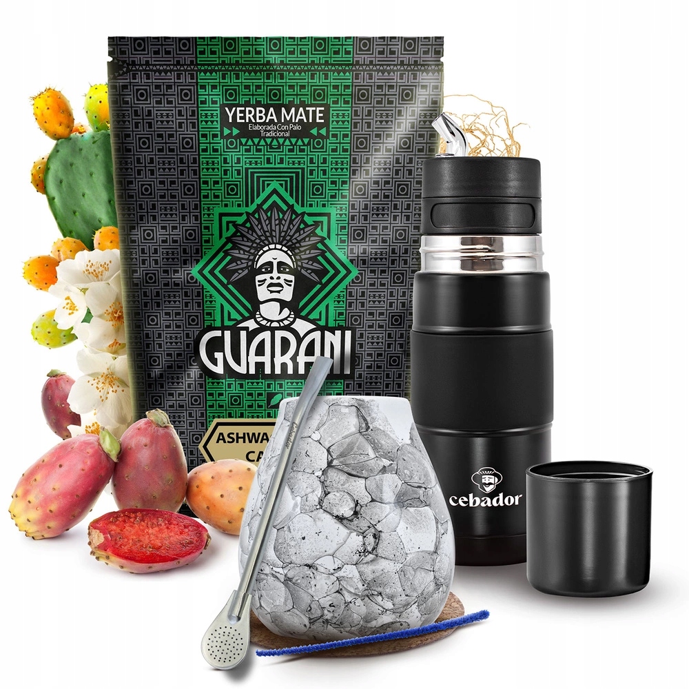 Set Yerba Mate Guarani Ashwagandha Yerbomos X Cebador 500 g 0,5 kg