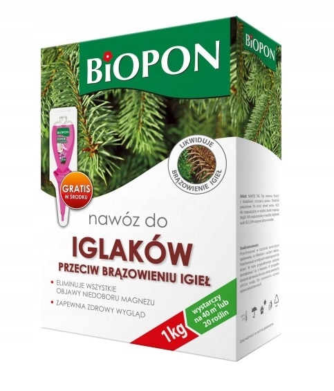

Biopon nawóz do iglaków na brązowienie granulat1kg