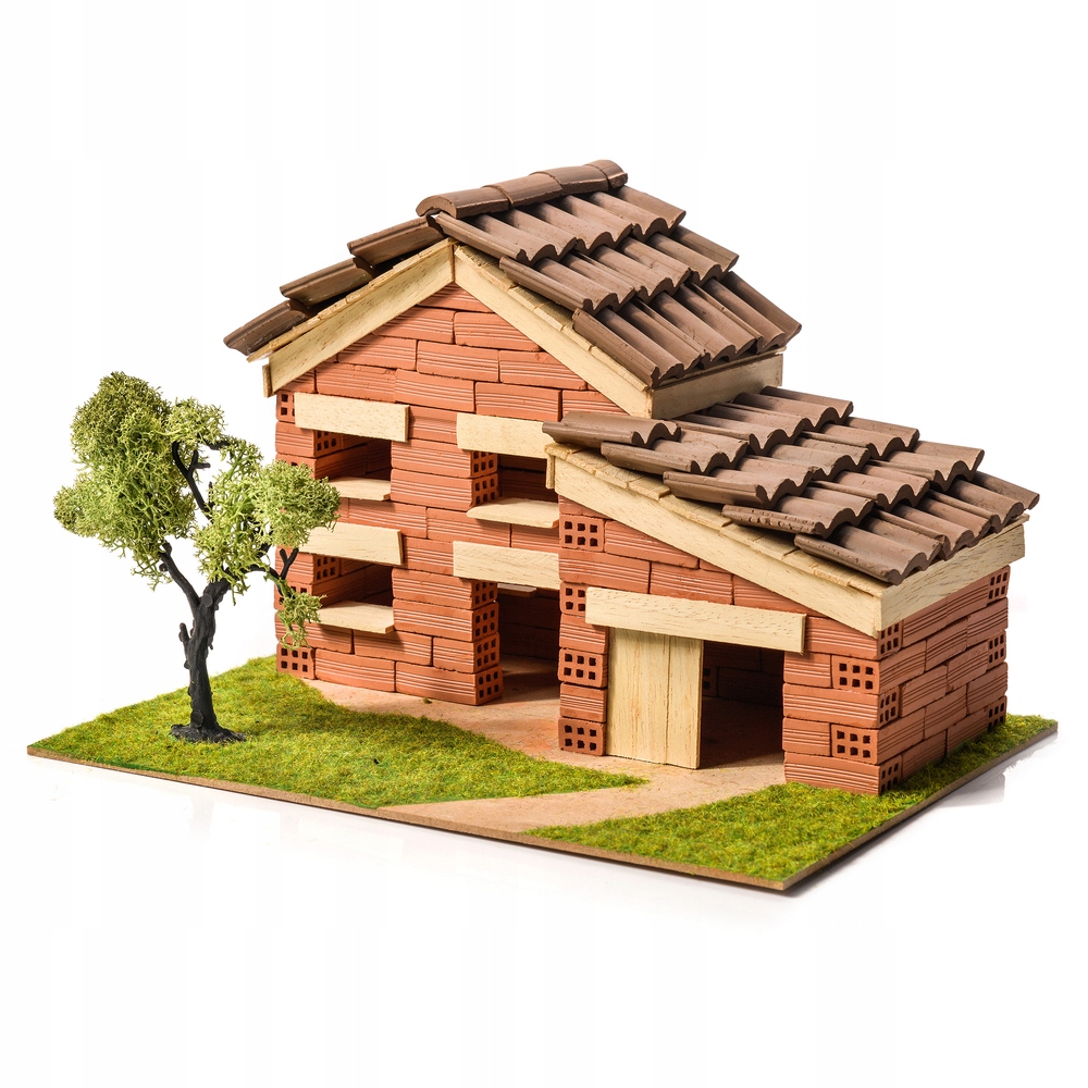 

Domek z Cegły Model Do Sklejania 3D Dom z Garażem
