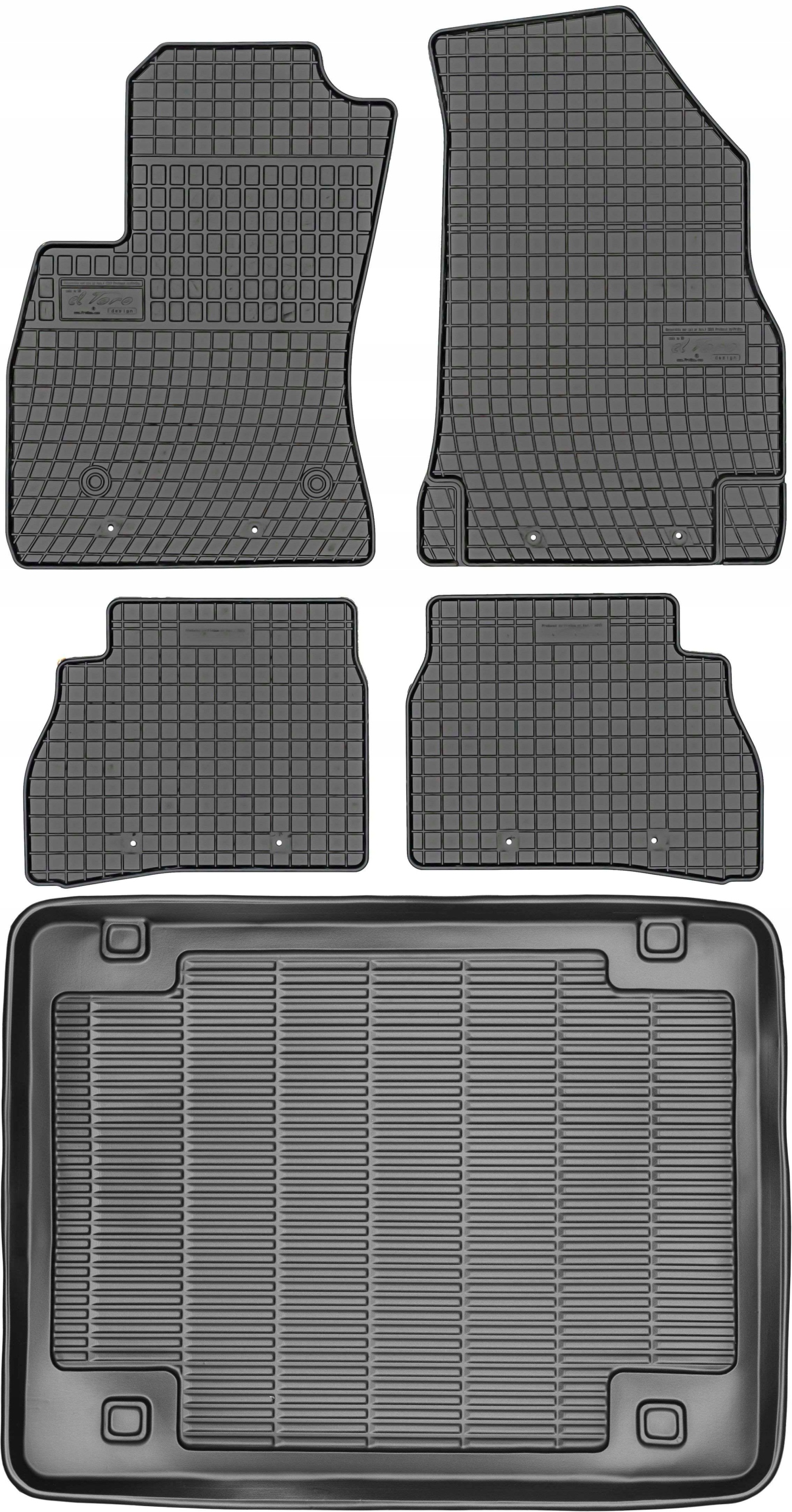 Fiat Doblo II Van 2010-2020 Gumové rohože rohož