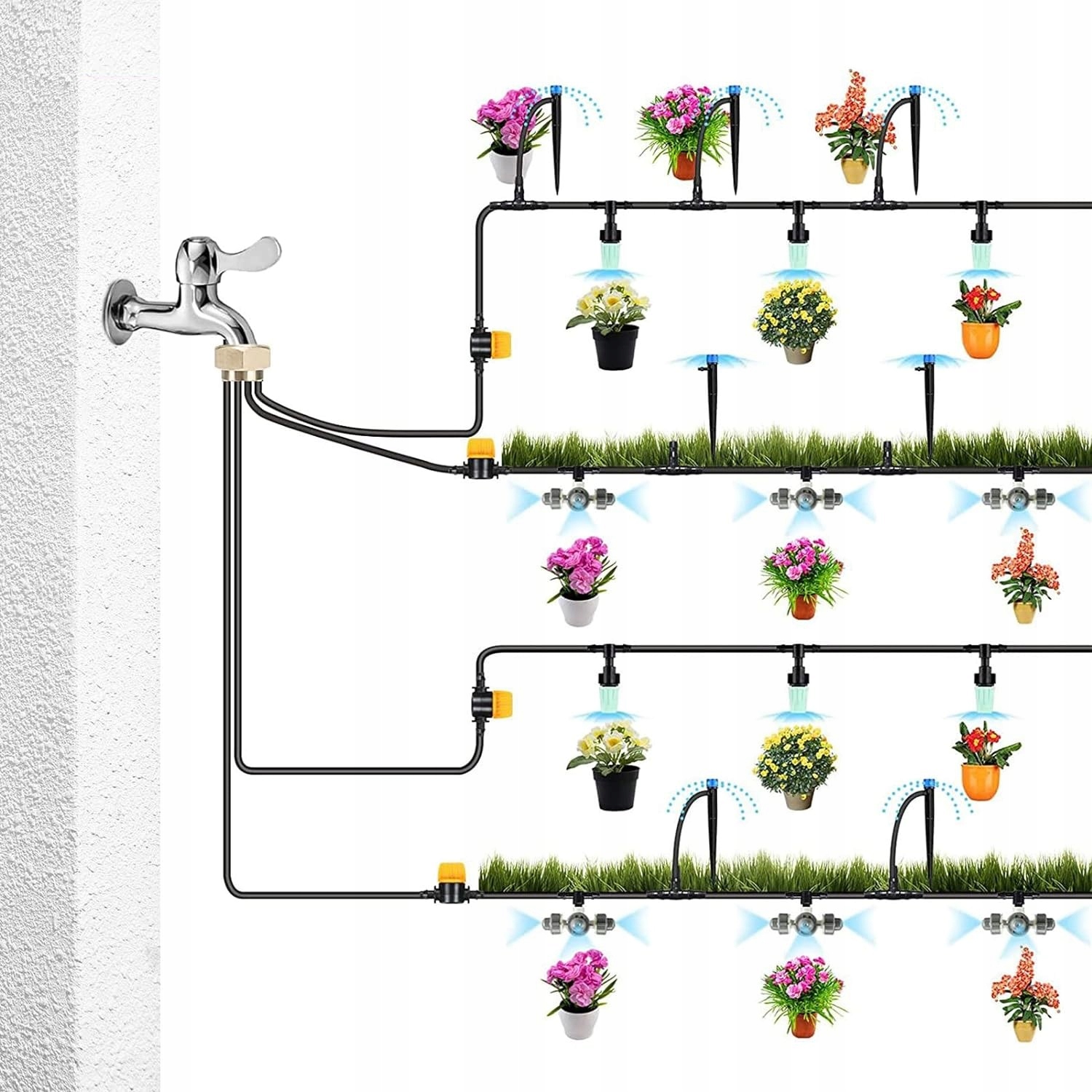 ZESTAW NAWADNIANIA AUTOMATYCZNEGO TRWANIKÓW NAWADNIANIE KROPELKOWE 50M EAN (GTIN) 7890101013831