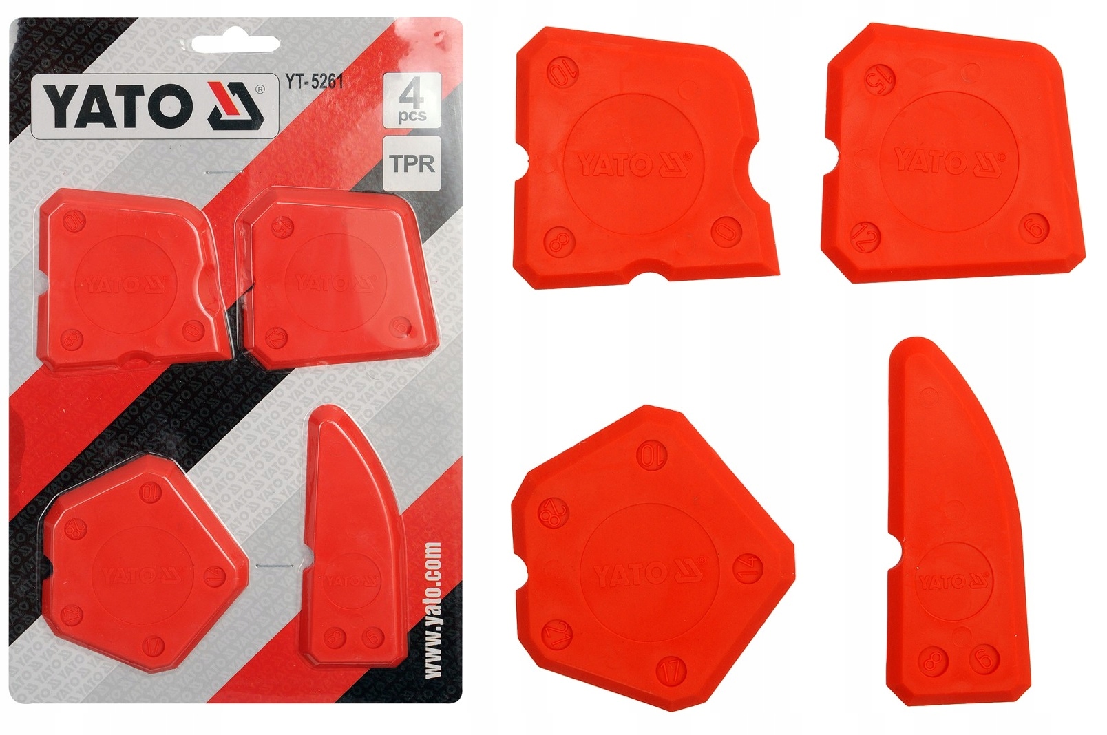 

Yato Zestaw Szpachelek Do Silikonu 4 szt YT-5261