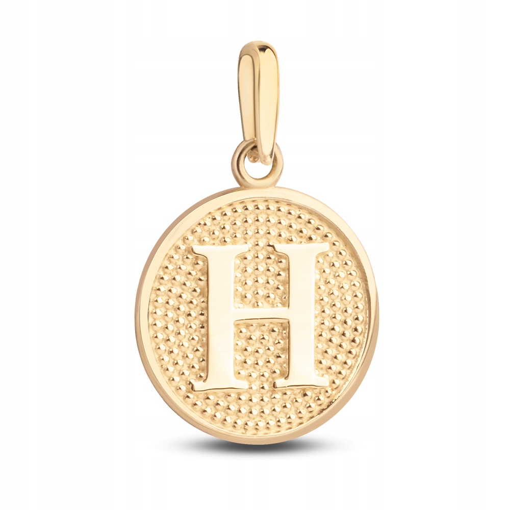 ZŁOTA WYJĄTKOWA ZAWIESZKA MEDALIK LITERKA H 333
