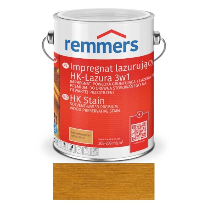 Remmers Hk-lasur Impregnat do drewna Dąb Rustykalny 5l lazura 3w1 RC360
