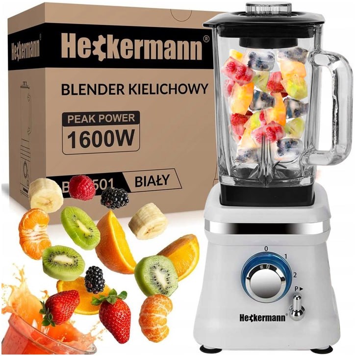 

Blender Kielichowy Szklany Duży Mocny 1600W 1600ml