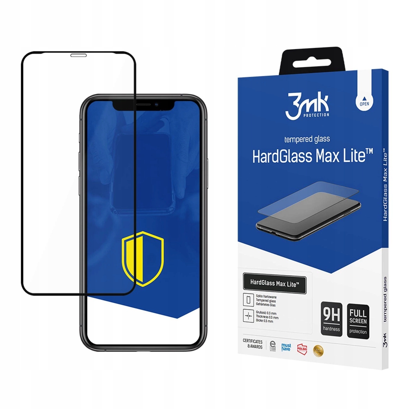 Szkło 9H 3mk HardGlass Max Lite na iPhone Xr 11