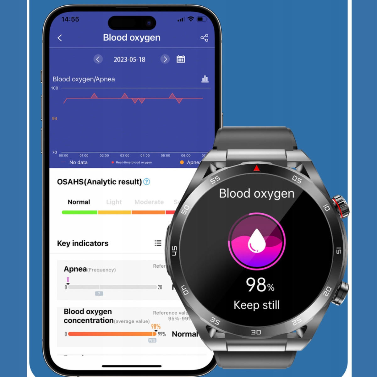 SMARTWATCH KARDIOWATCH MĘSKI GLUKOZA POMIAR CUKRU EKG GRV CIŚNIENIE MENU PL Model inny