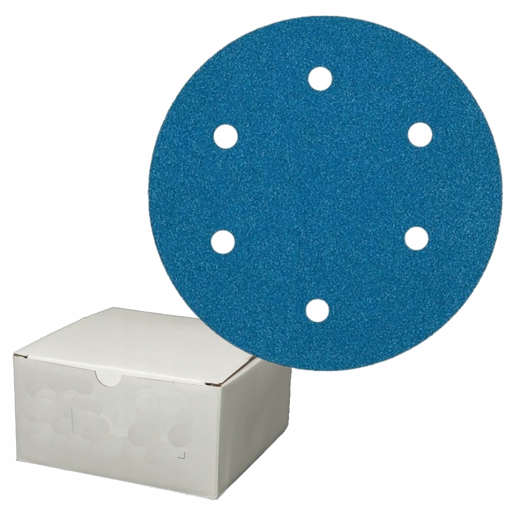 Brúsny Papier Disk Na Suchý Zips 150 mm Otvory 6H S3 P40 50 Ks
