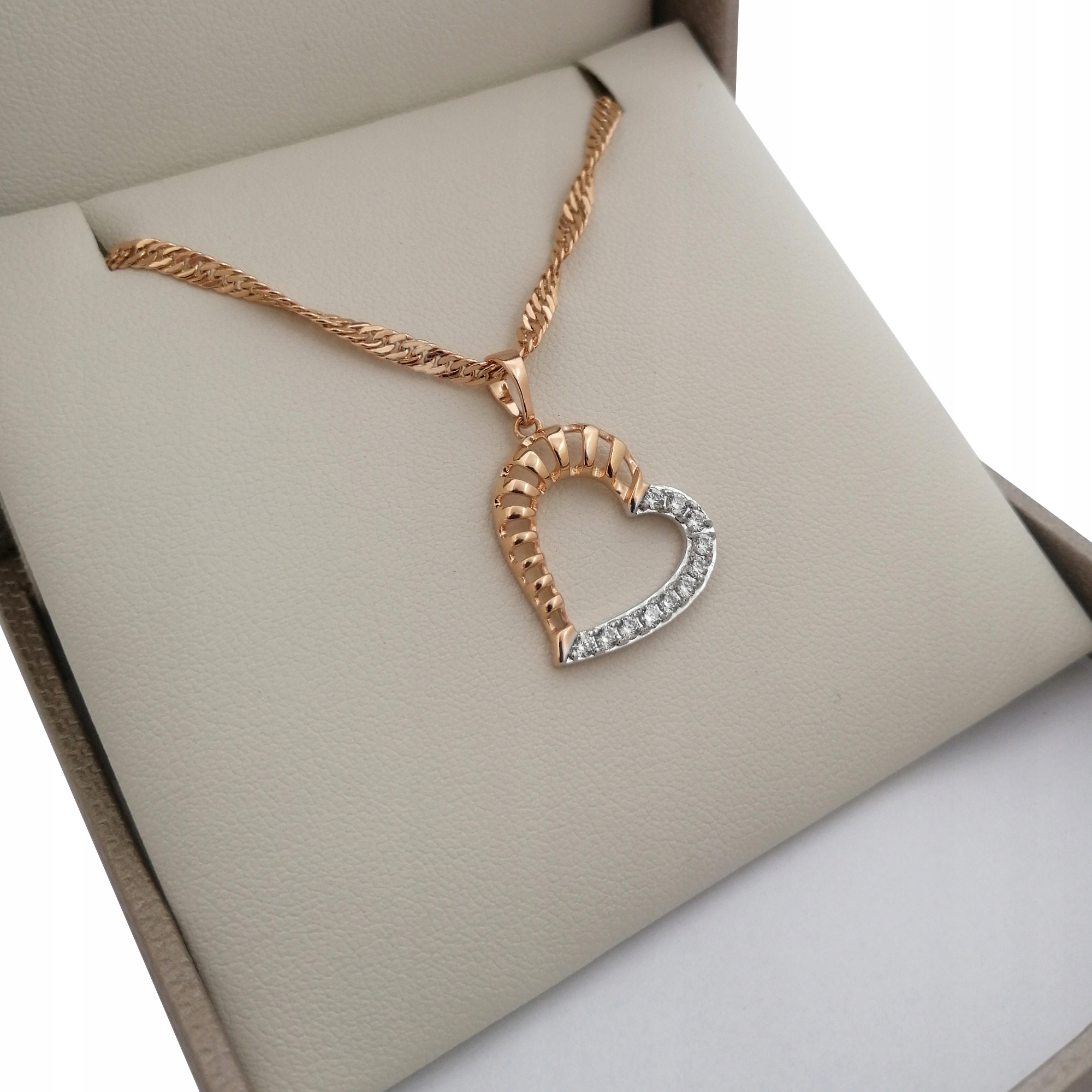 

Złoty Naszyjnik Serce 18K Dzień Mamy+ Dedykacja