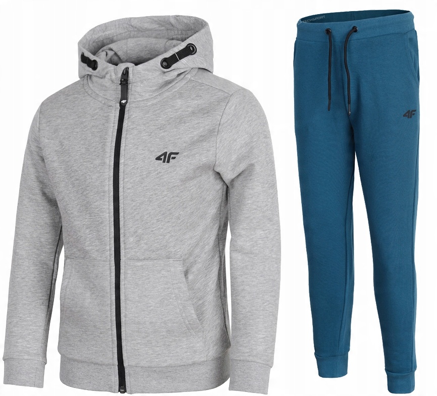 

4F Chłopięcy Dres Komplet Bluza Spodnie 146