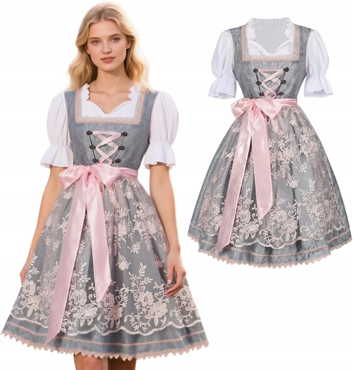 Šaty Bavorský kostým Dirndl Na Oktoberfest Velikost 42