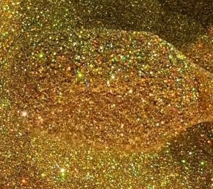 Dekorativní sypký brokát zlatý fi.0,2 na stěny barev spár ozdobných věnců 1 kg