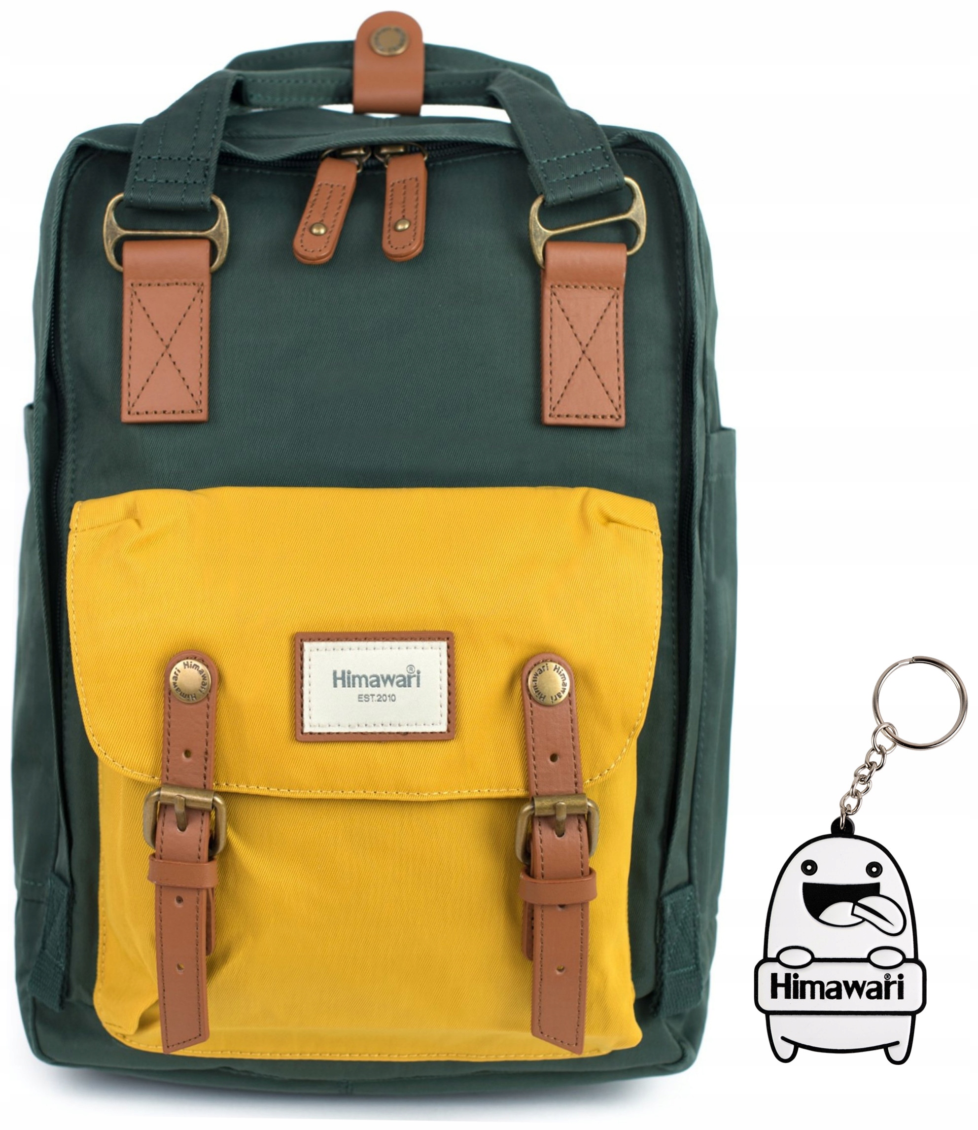 Batoh Himawari Double Autumn S – prostorný, lehký, Lahvově zelená barva