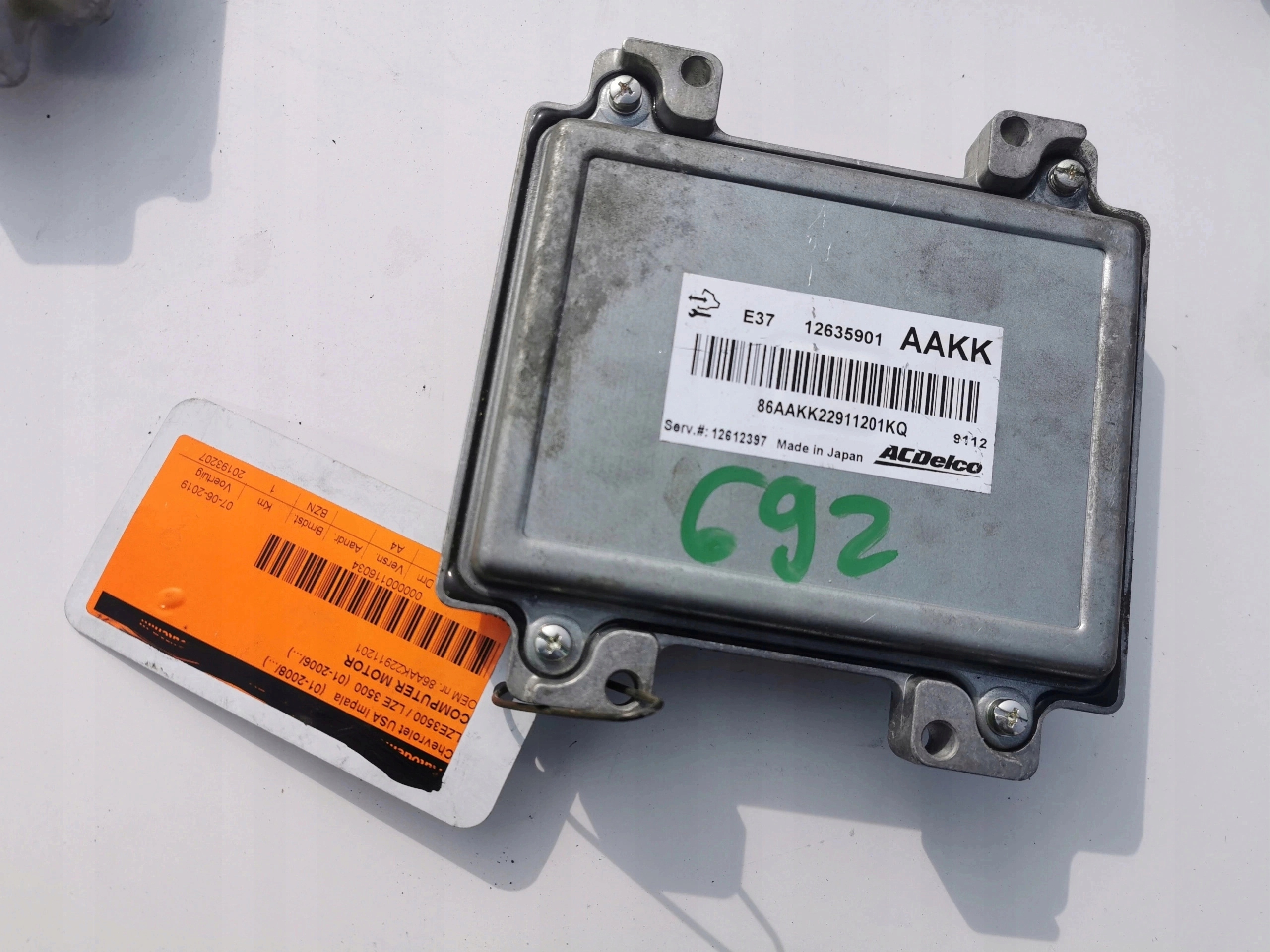 CHEVROLET USA IMPALA 3.5B 12635901 computer ECU OR