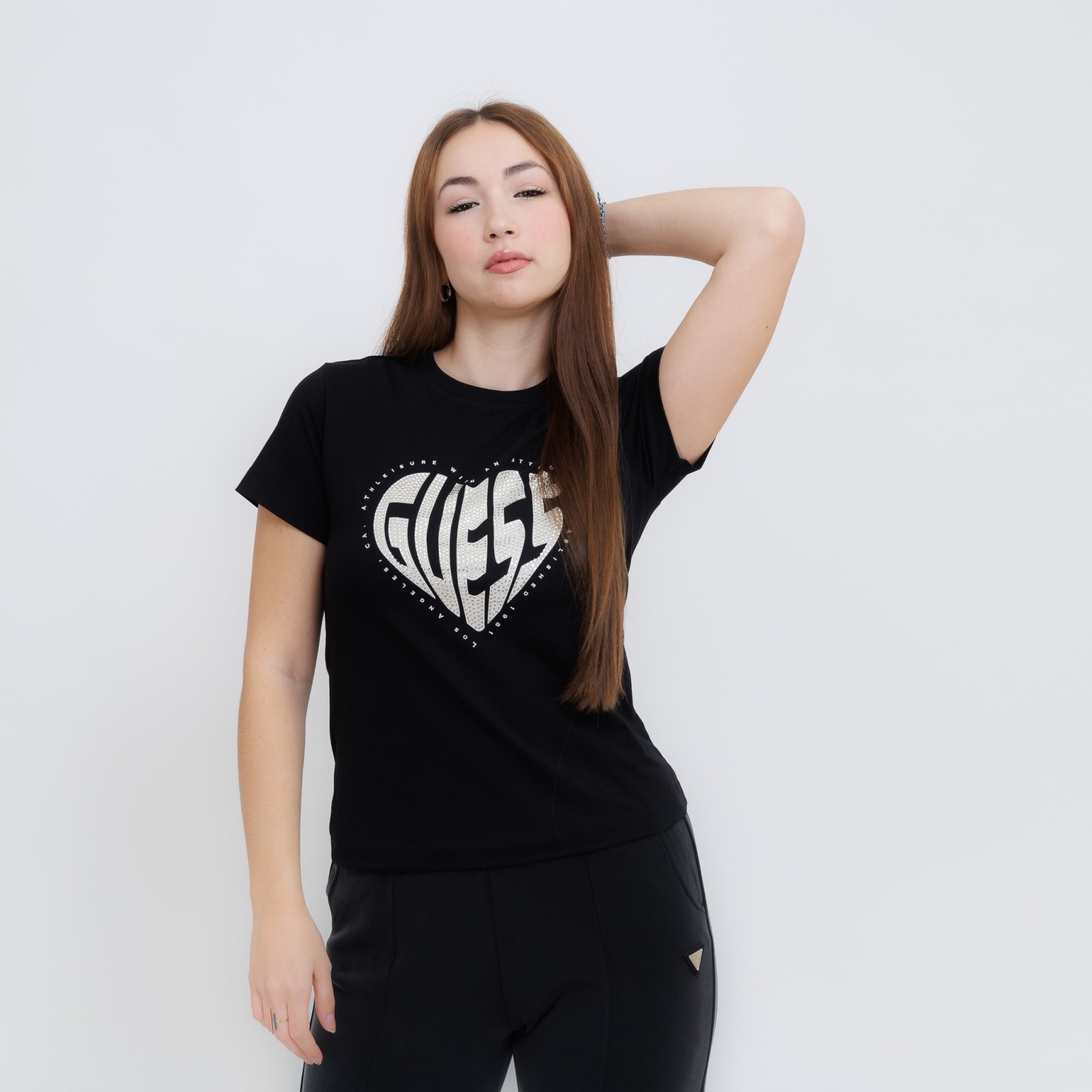 Dámské triko Guess Julia Rhinestone Ss