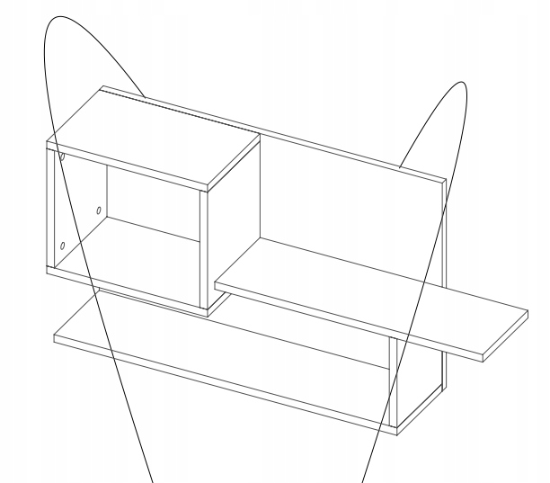 półka wisząca na ścianę do pokoju MŁODZIEŻOWEGO Materiał płyta laminowana