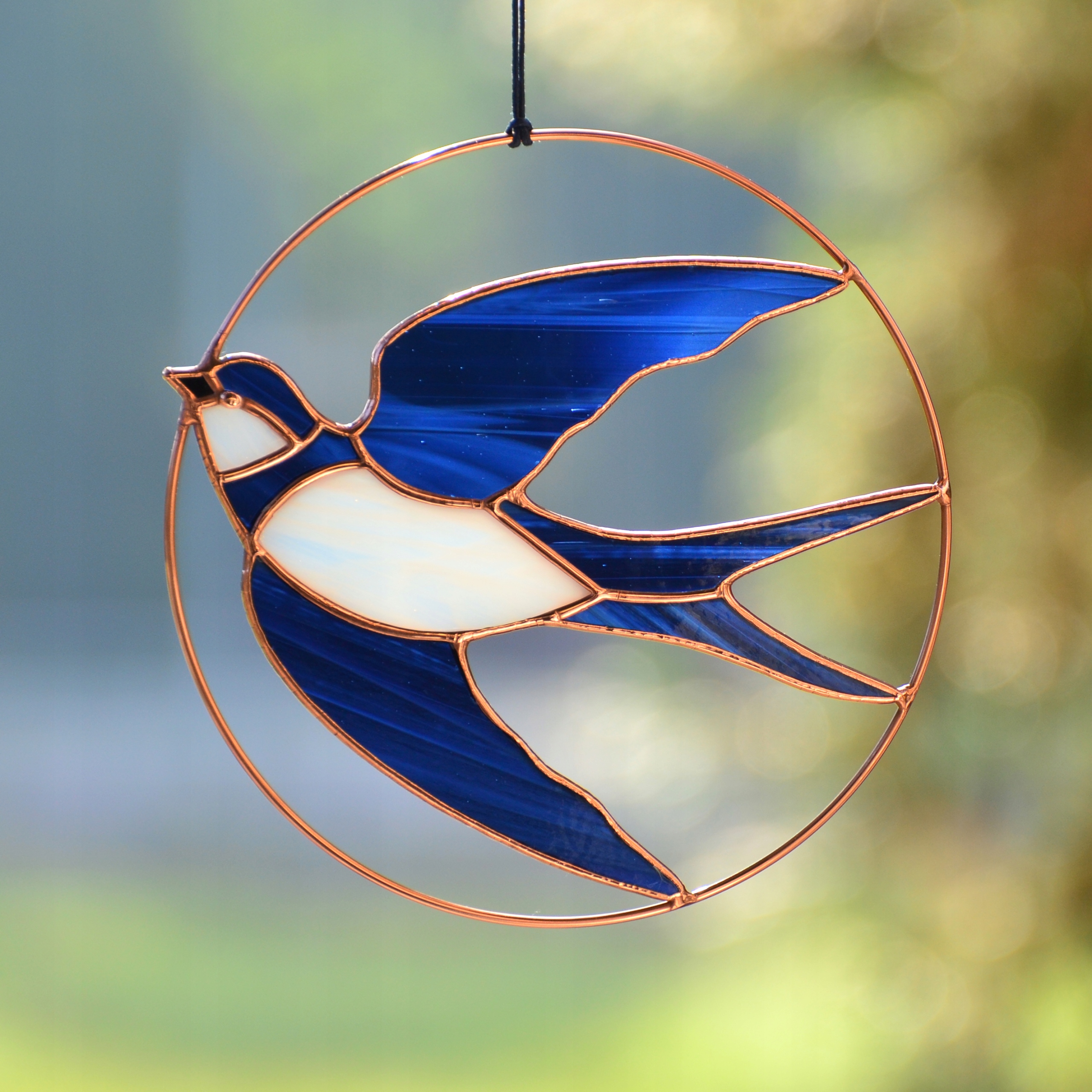 Vlaštovka Přívěsek vitráže Dekorace na okno